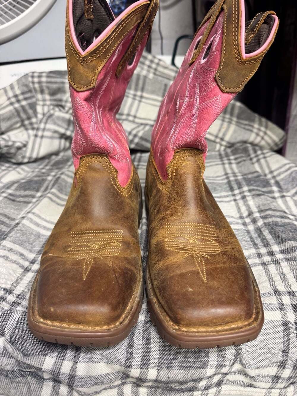 Rocky Kids Legacy 32 Pull-On Western Boots Brown and Pink